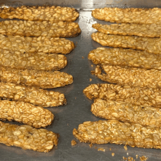 Fresh homemade tempeh chips